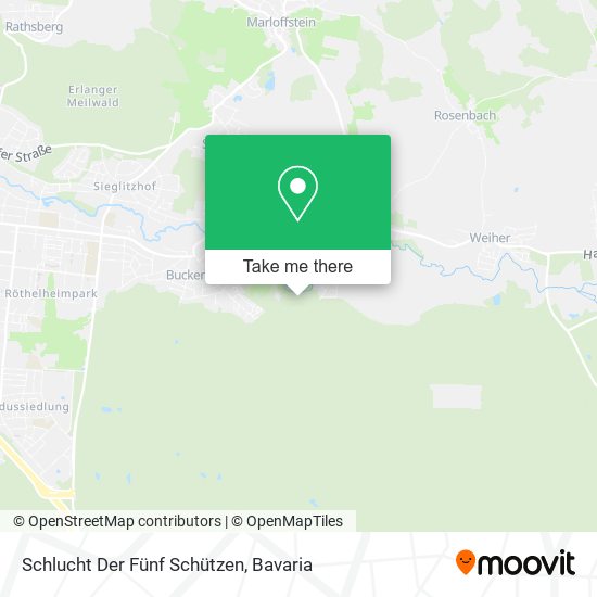 Schlucht Der Fünf Schützen map