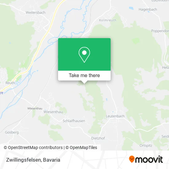 Карта Zwillingsfelsen