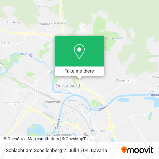 Карта Schlacht am Schellenberg 2. Juli 1704