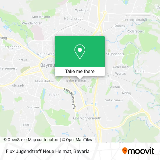 Карта Flux Jugendtreff Neue Heimat