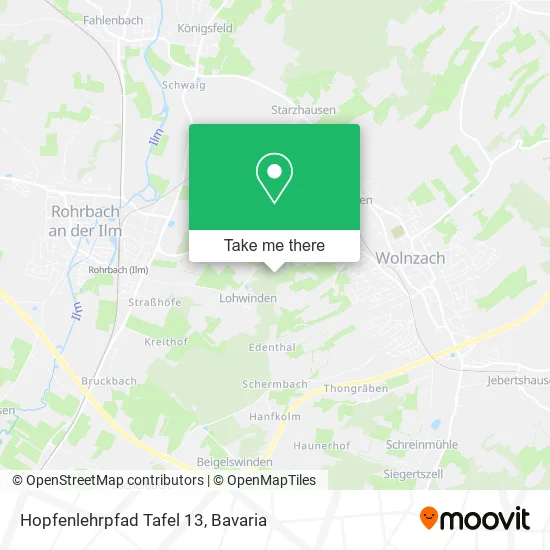 Карта Hopfenlehrpfad Tafel 13