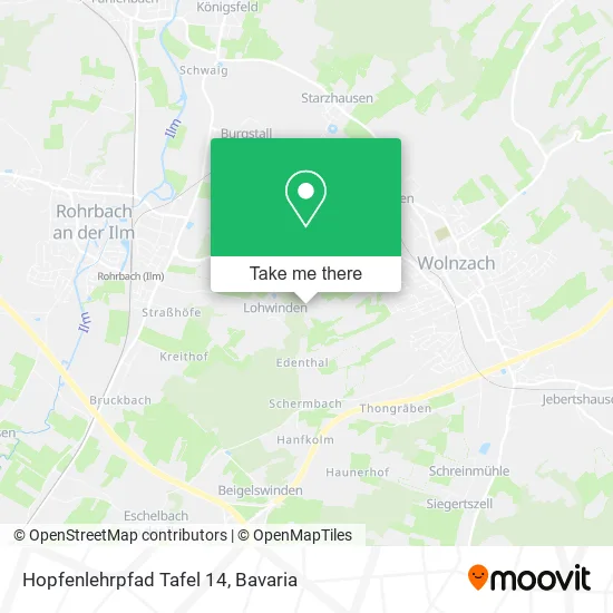 Карта Hopfenlehrpfad Tafel 14