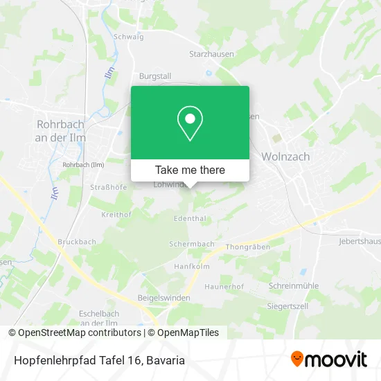 Карта Hopfenlehrpfad Tafel 16