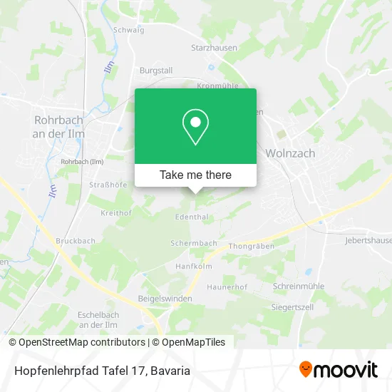 Карта Hopfenlehrpfad Tafel 17