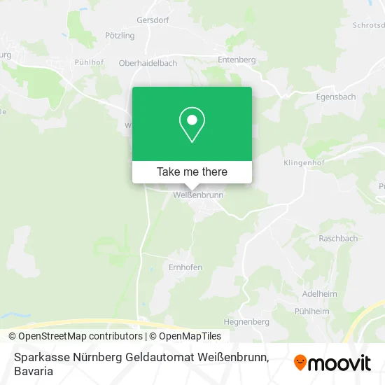 Карта Sparkasse Nürnberg Geldautomat Weißenbrunn