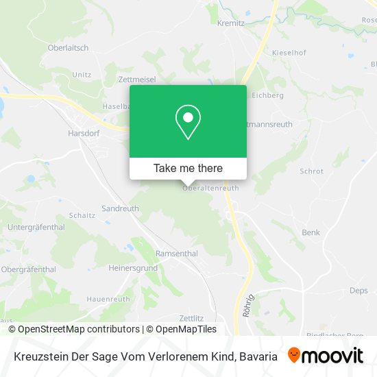 Kreuzstein Der Sage Vom Verlorenem Kind map