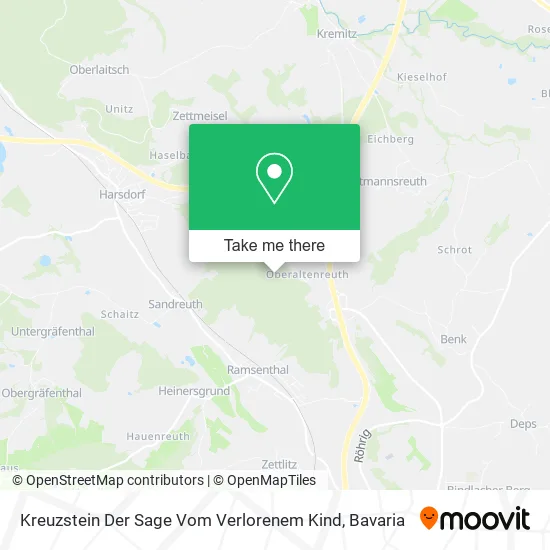 Карта Kreuzstein Der Sage Vom Verlorenem Kind
