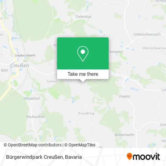 Карта Bürgerwindpark Creußen