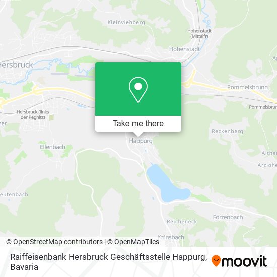 Карта Raiffeisenbank Hersbruck Geschäftsstelle Happurg
