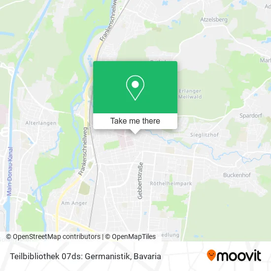 Карта Teilbibliothek 07ds: Germanistik