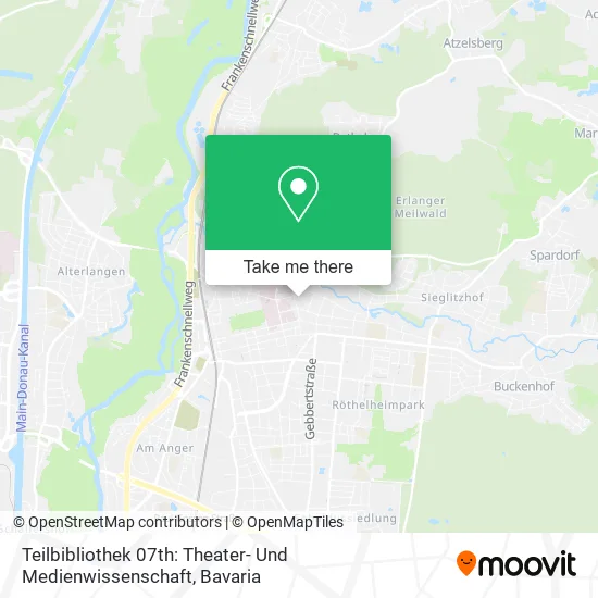 Карта Teilbibliothek 07th: Theater- Und Medienwissenschaft