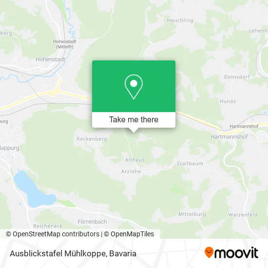Карта Ausblickstafel Mühlkoppe