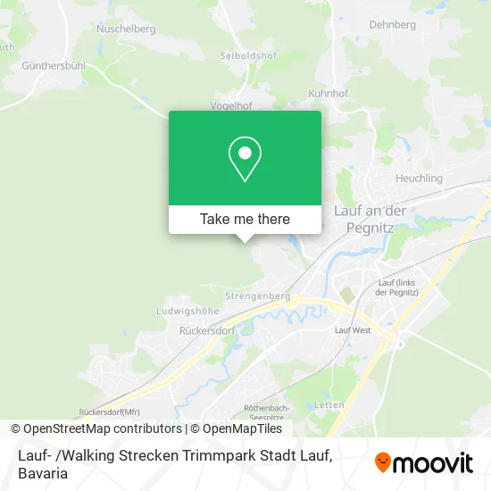 Карта Lauf- /Walking Strecken Trimmpark Stadt Lauf