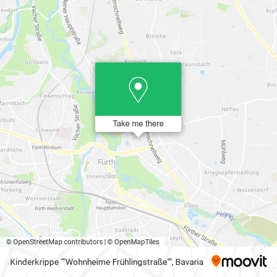 Карта Kinderkrippe ""Wohnheime Frühlingstraße""