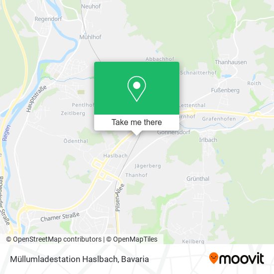 Müllumladestation Haslbach map
