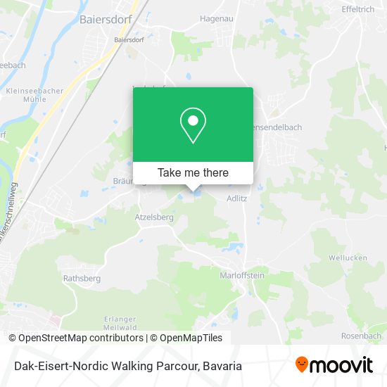 Dak-Eisert-Nordic Walking Parcour map