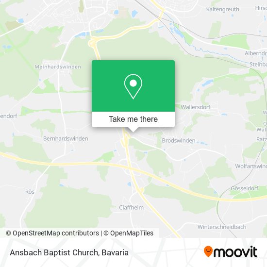 Ansbach Baptist Church map