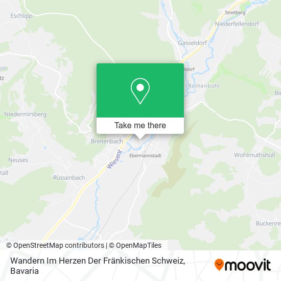Wandern Im Herzen Der Fränkischen Schweiz map