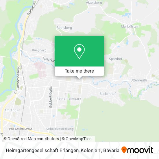 Heimgartengesellschaft Erlangen, Kolonie 1 map