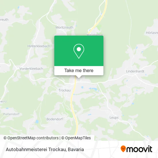 Карта Autobahnmeisterei Trockau