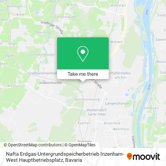 Nafta Erdgas-Untergrundspeicherbetrieb Inzenham-West Hauptbetriebsplatz map