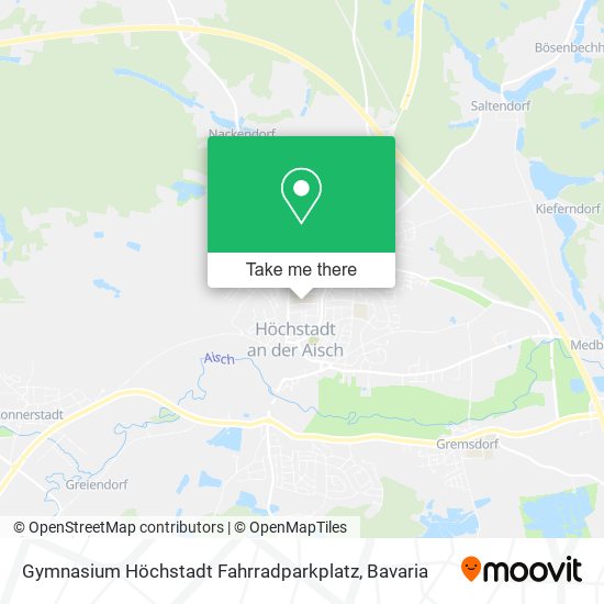 Gymnasium Höchstadt Fahrradparkplatz map