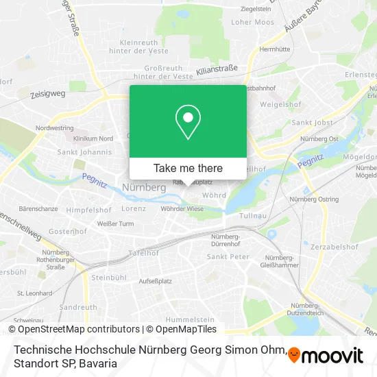 Карта Technische Hochschule Nürnberg Georg Simon Ohm, Standort SP