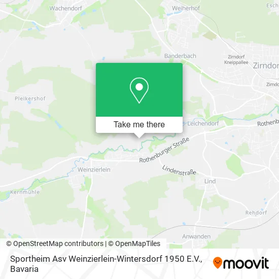 Карта Sportheim Asv Weinzierlein-Wintersdorf 1950 E.V.