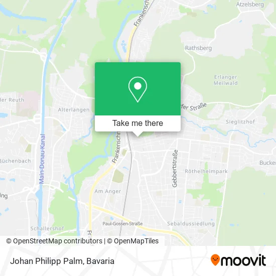 Карта Johan Philipp Palm