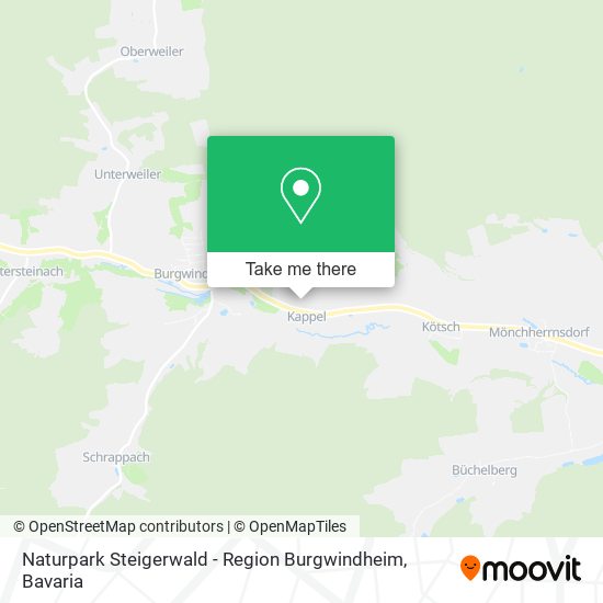 Карта Naturpark Steigerwald - Region Burgwindheim