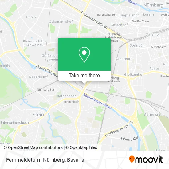 Карта Fernmeldeturm Nürnberg