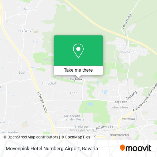 Mövenpick Hotel Nürnberg Airport map