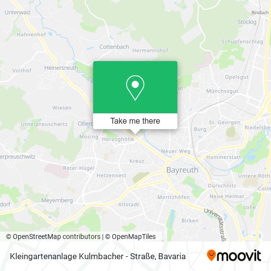 Kleingartenanlage Kulmbacher - Straße map