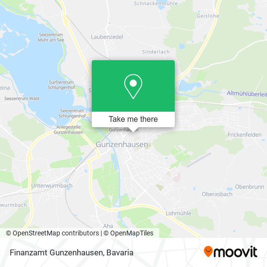 Карта Finanzamt Gunzenhausen