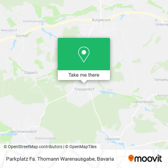 Карта Parkplatz Fa. Thomann Warenausgabe