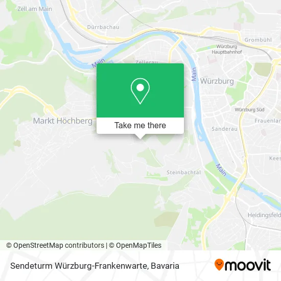 Карта Sendeturm Würzburg-Frankenwarte