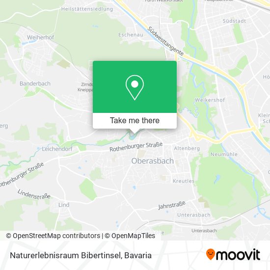 Naturerlebnisraum Bibertinsel map