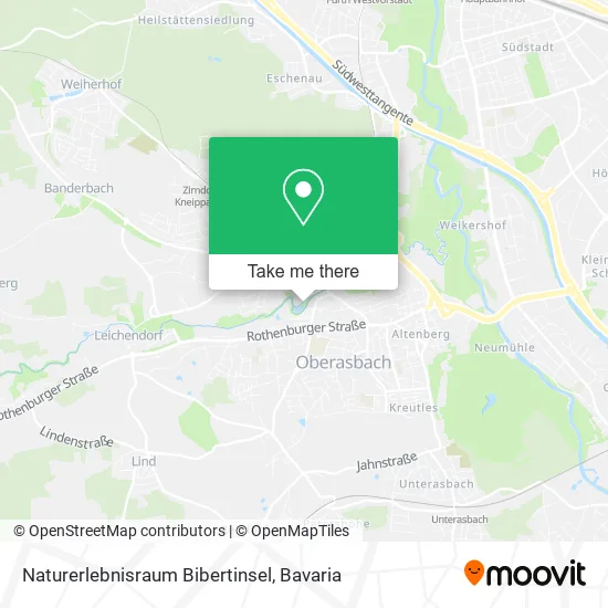 Карта Naturerlebnisraum Bibertinsel