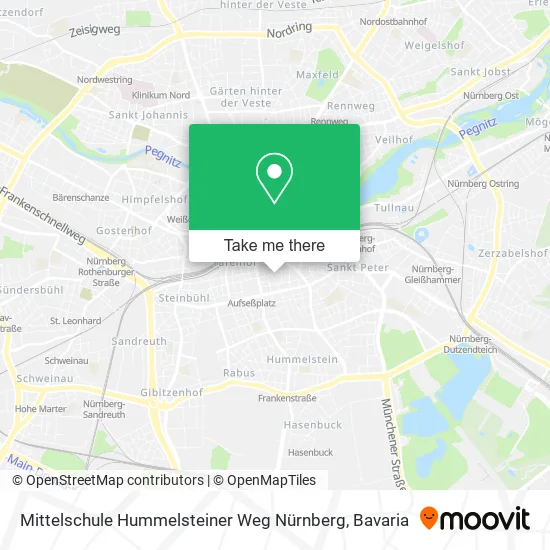 Карта Mittelschule Hummelsteiner Weg Nürnberg