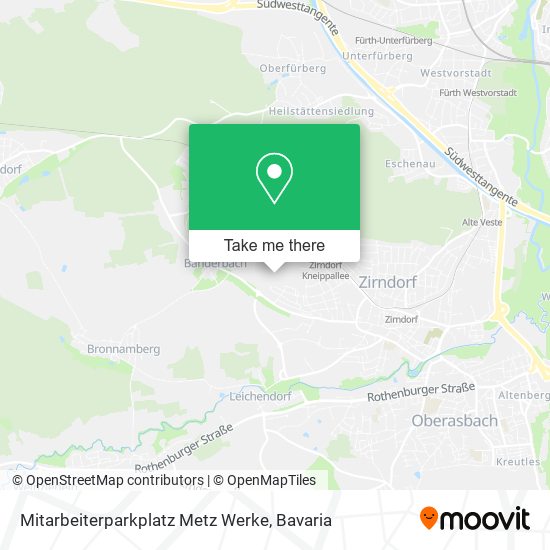 Карта Mitarbeiterparkplatz Metz Werke