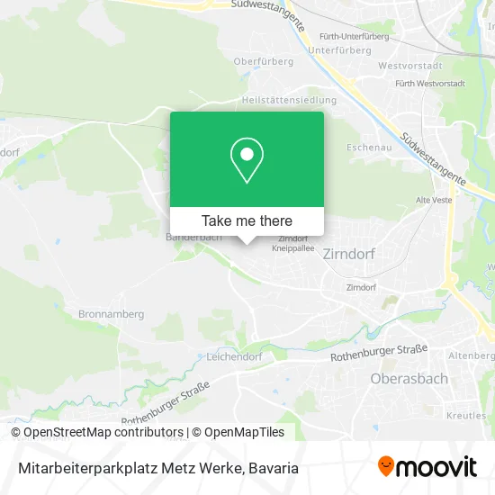 Карта Mitarbeiterparkplatz Metz Werke