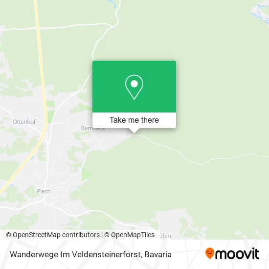Карта Wanderwege Im Veldensteinerforst