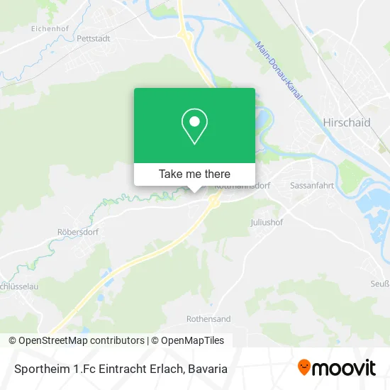 Карта Sportheim 1.Fc Eintracht Erlach