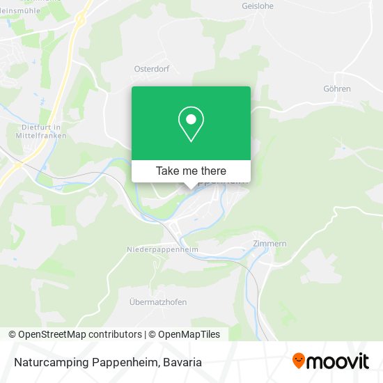 Naturcamping Pappenheim map