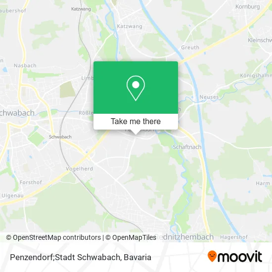 Карта Penzendorf;Stadt Schwabach