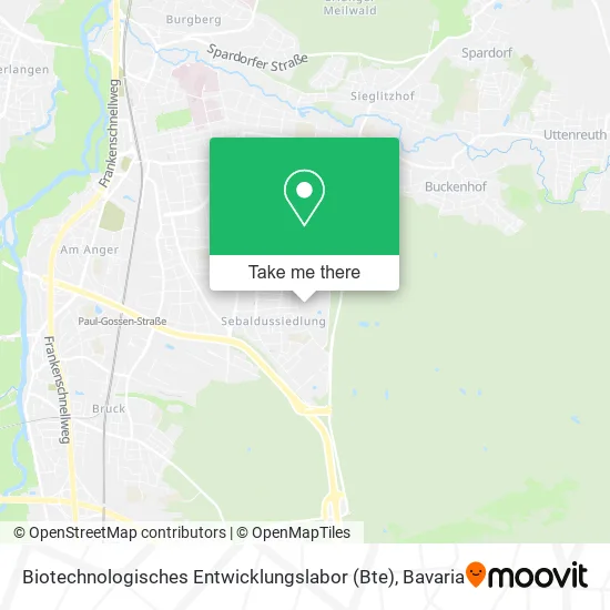 Карта Biotechnologisches Entwicklungslabor (Bte)