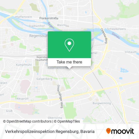 Карта Verkehrspolizeiinspektion Regensburg