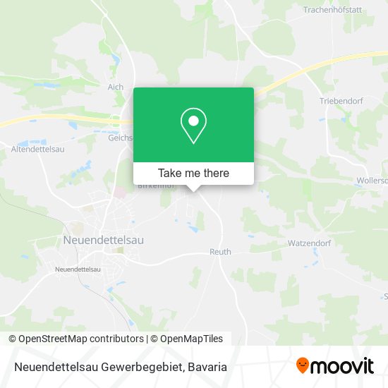 Карта Neuendettelsau Gewerbegebiet