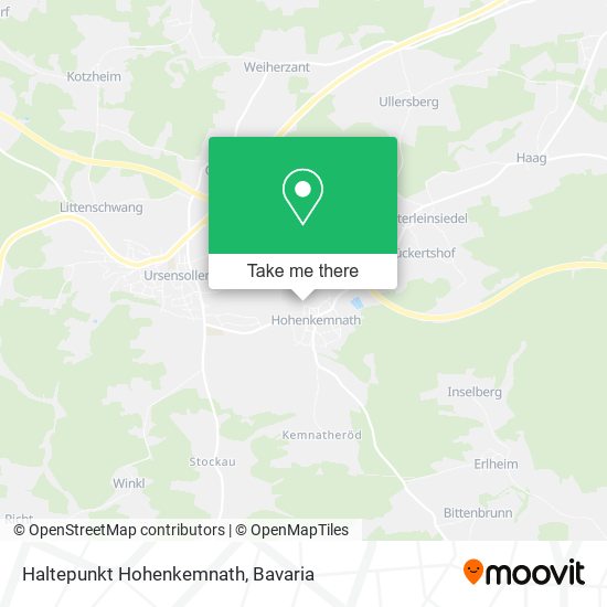 Карта Haltepunkt Hohenkemnath