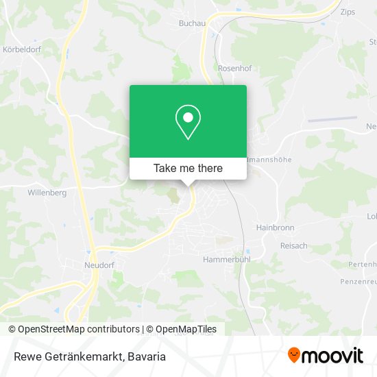 Rewe Getränkemarkt map